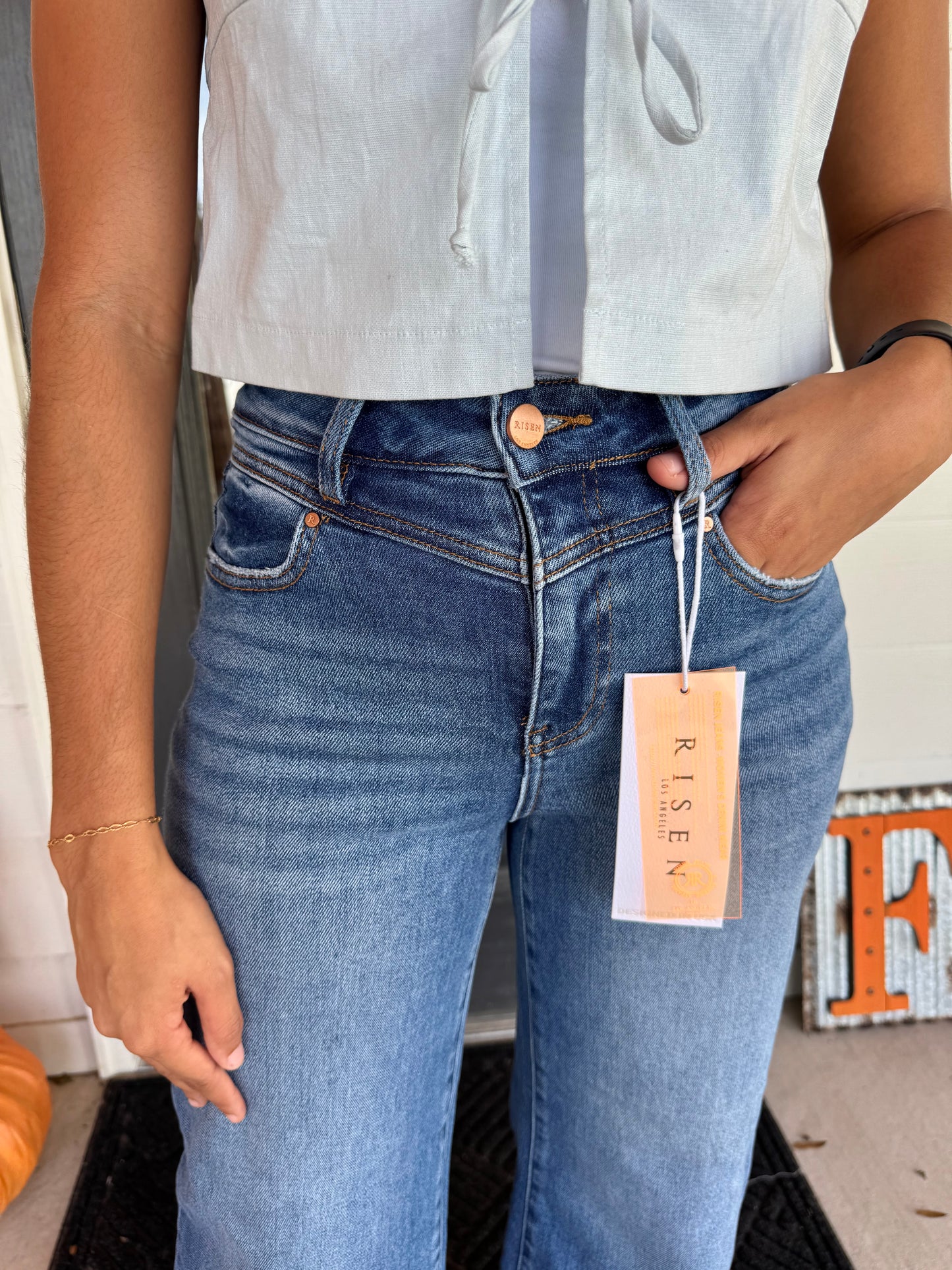 Heidi High-Rise Crop Wide Front Yoke Jean