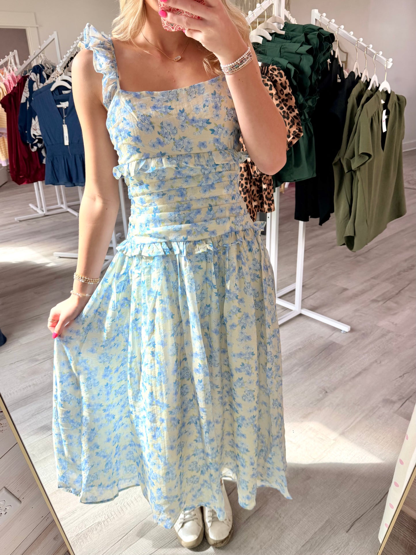 Faye Floral Midi Dress