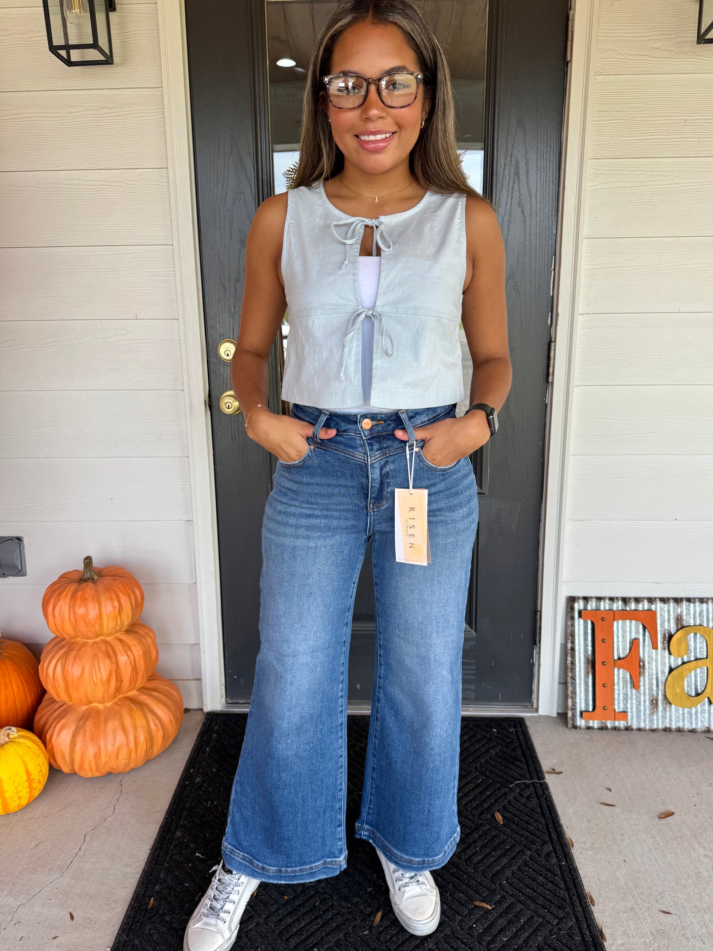 Heidi High-Rise Crop Wide Front Yoke Jean