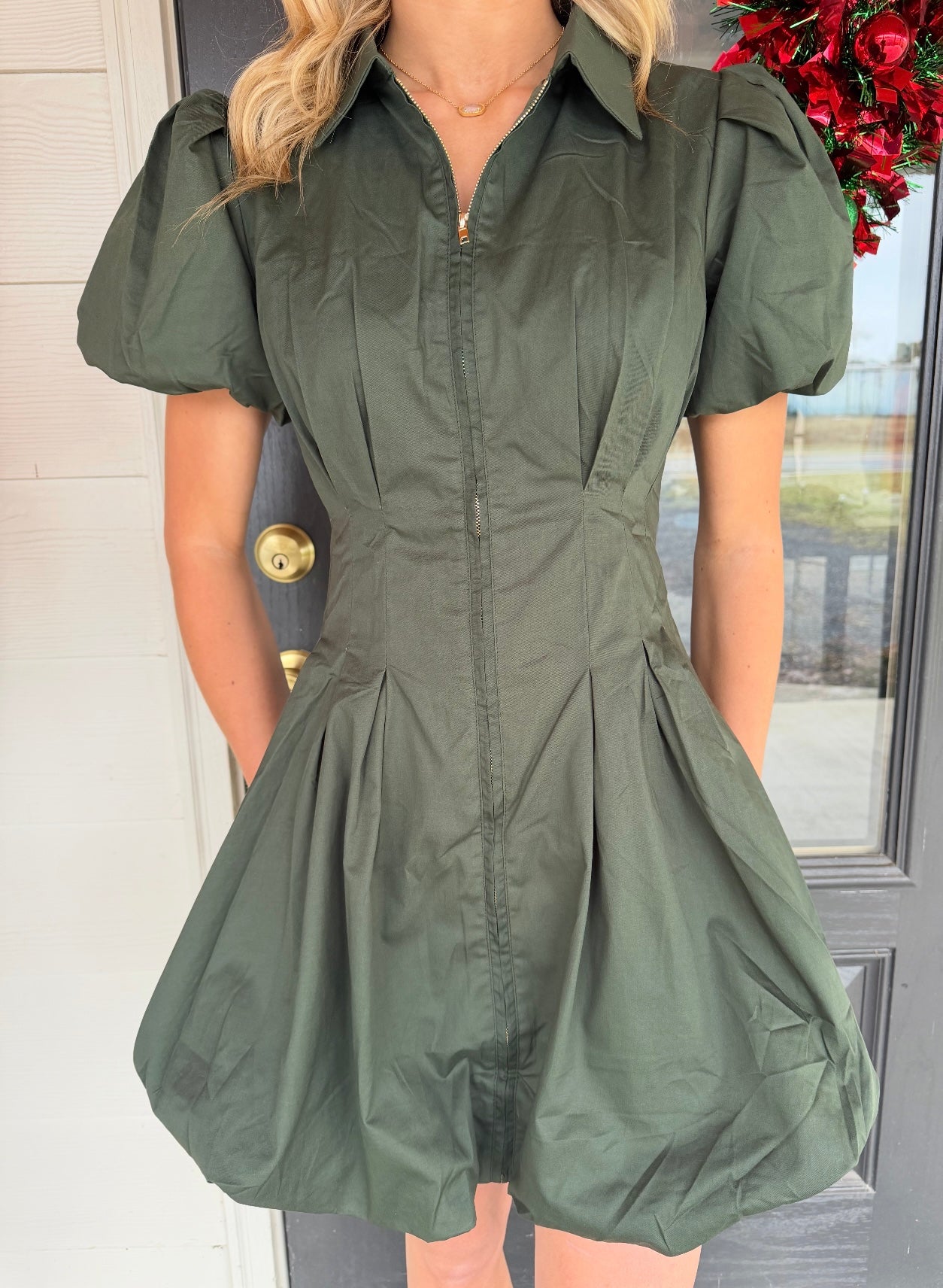 Harmony Hunter Green Mini Dress