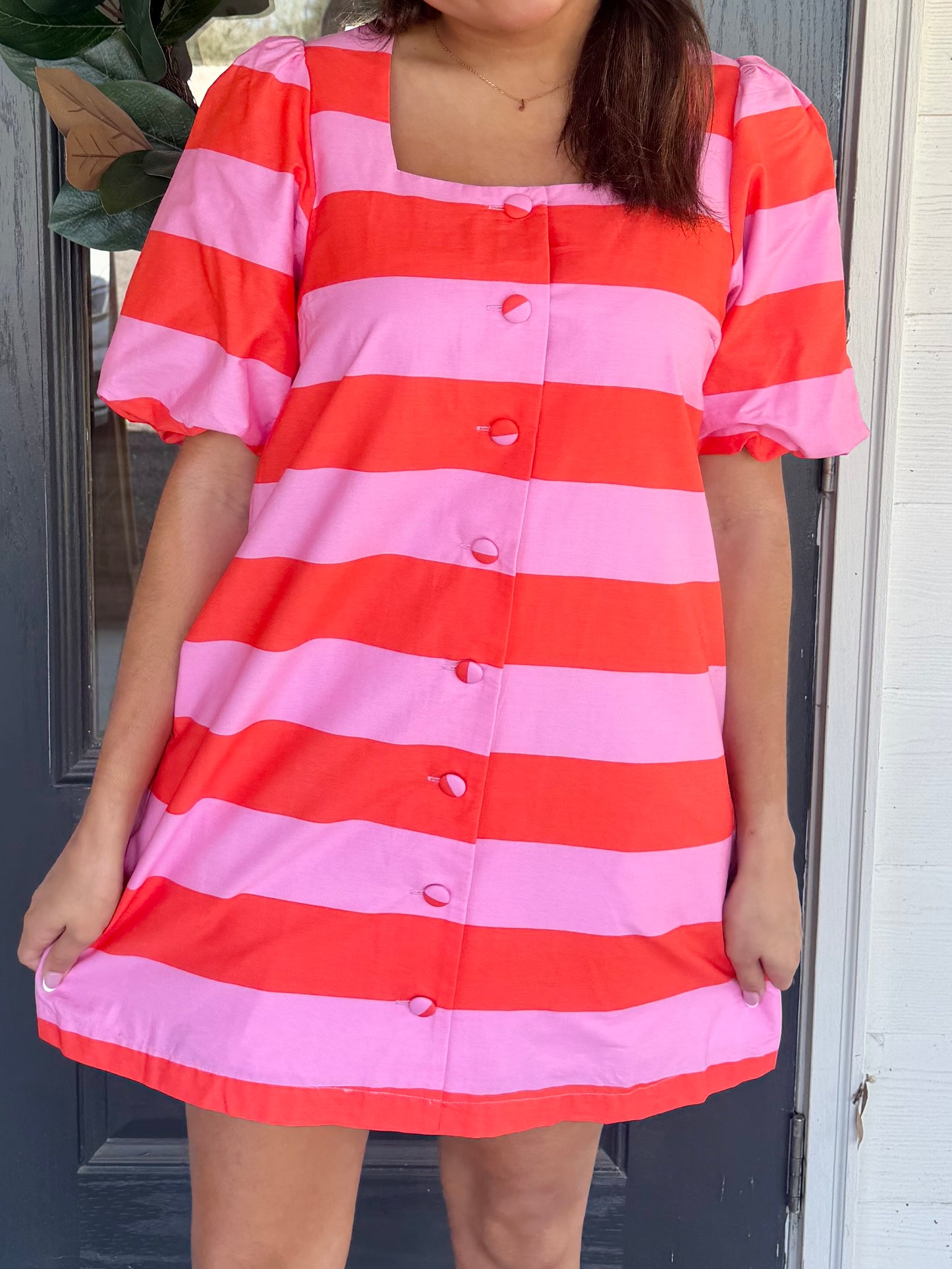 Pearl Pink Stripe Dress