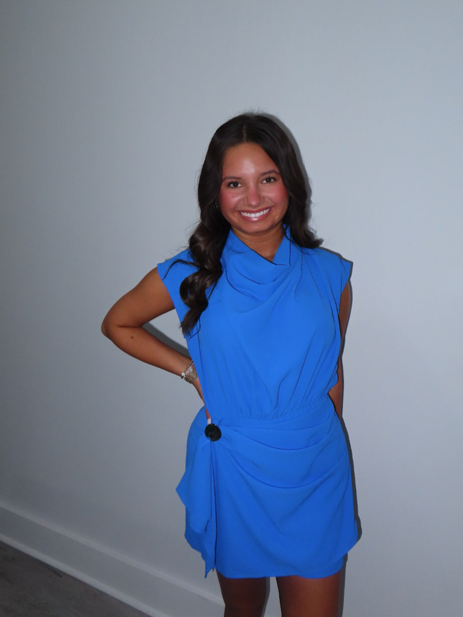 Evelyn Electric Blue Romper