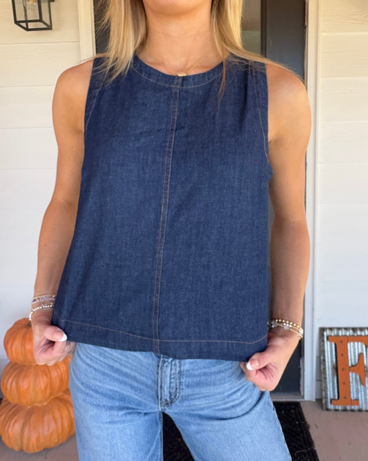 Devi Dark Denim Top
