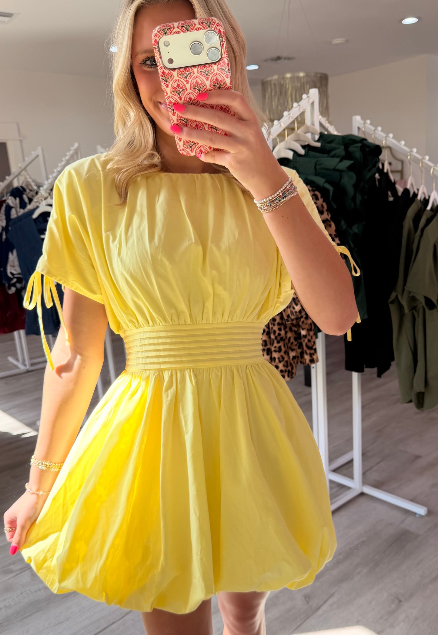 Yasmine Yellow Bubble Dress