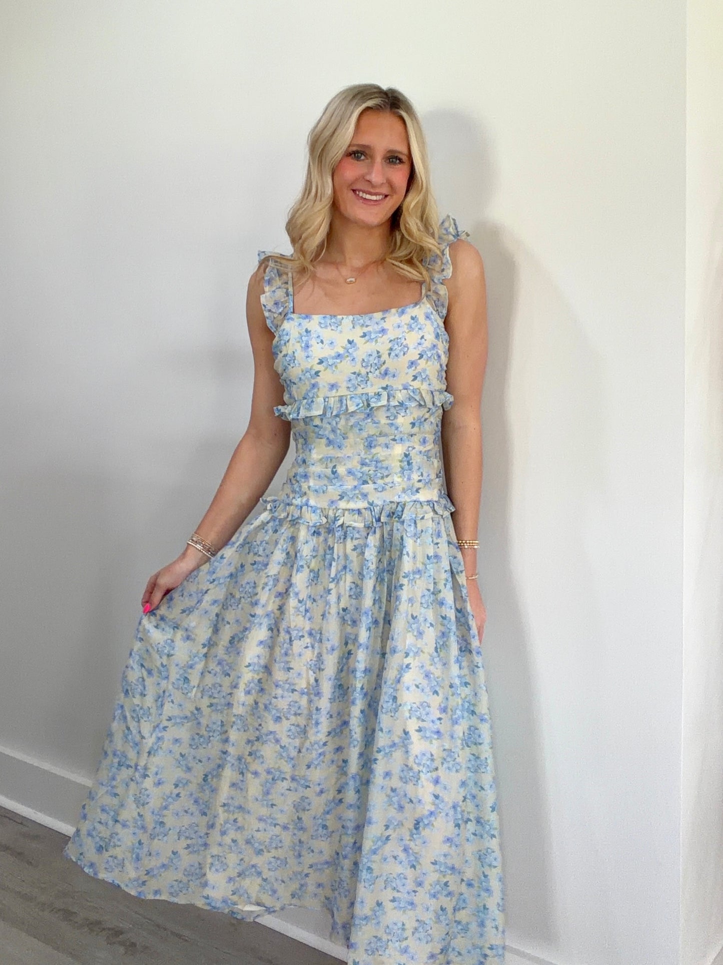Faye Floral Midi Dress