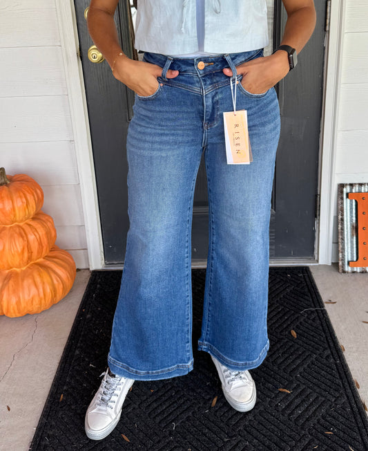 Heidi High-Rise Crop Wide Front Yoke Jean