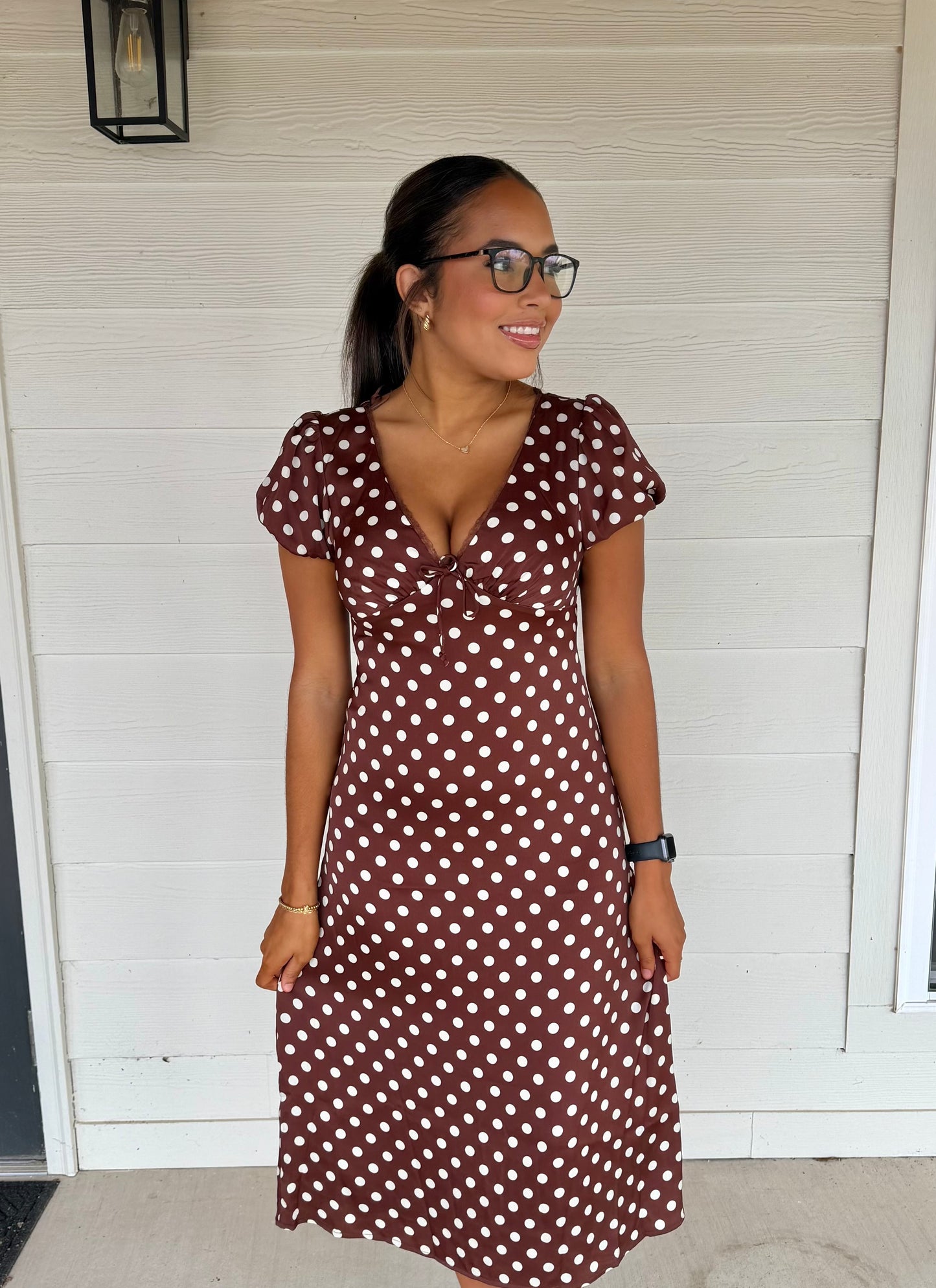 Phoebe Polka Dot Midi Dress