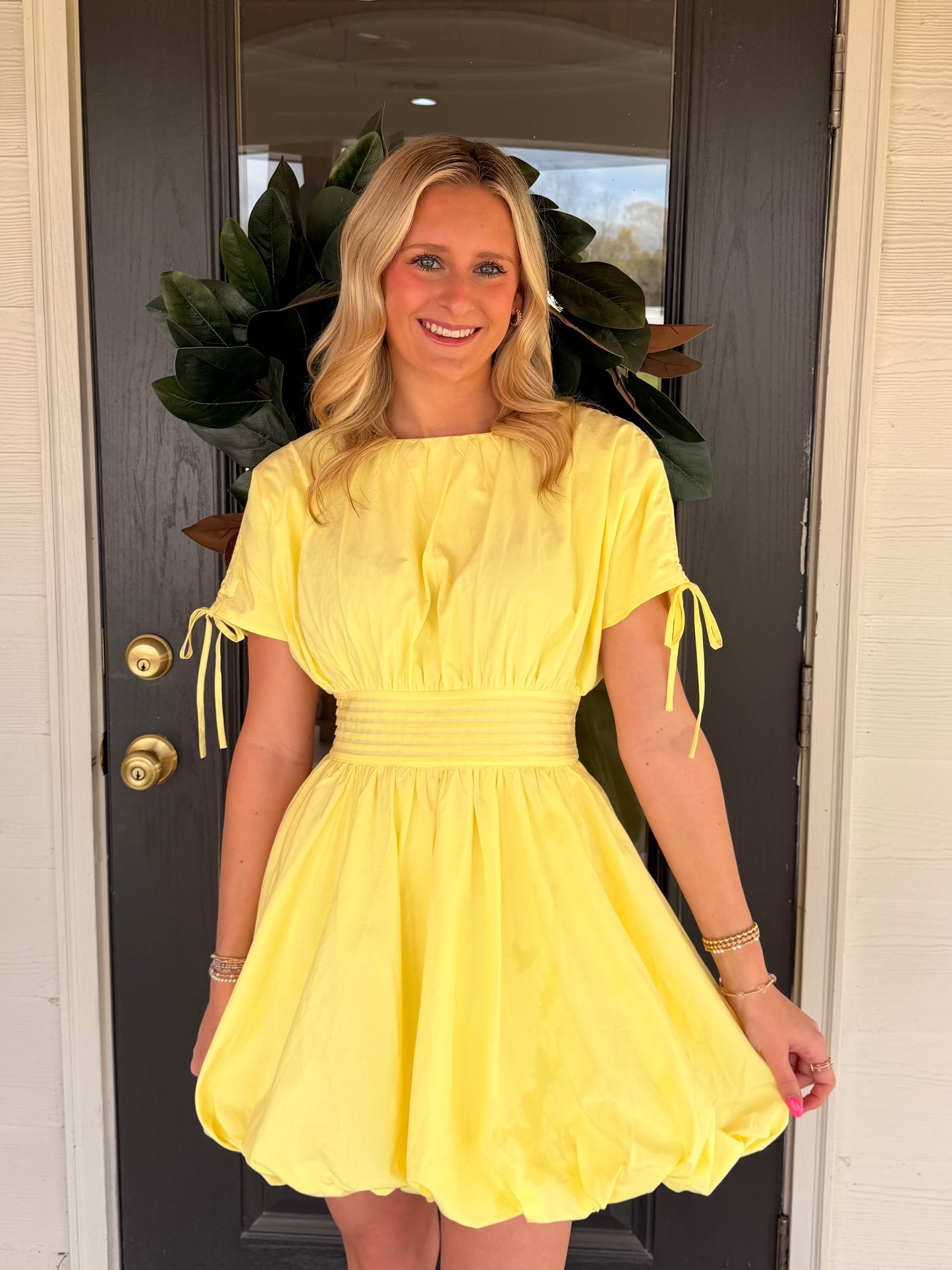 Yasmine Yellow Bubble Dress