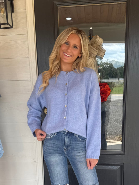 Lux Light Blue Cardigan