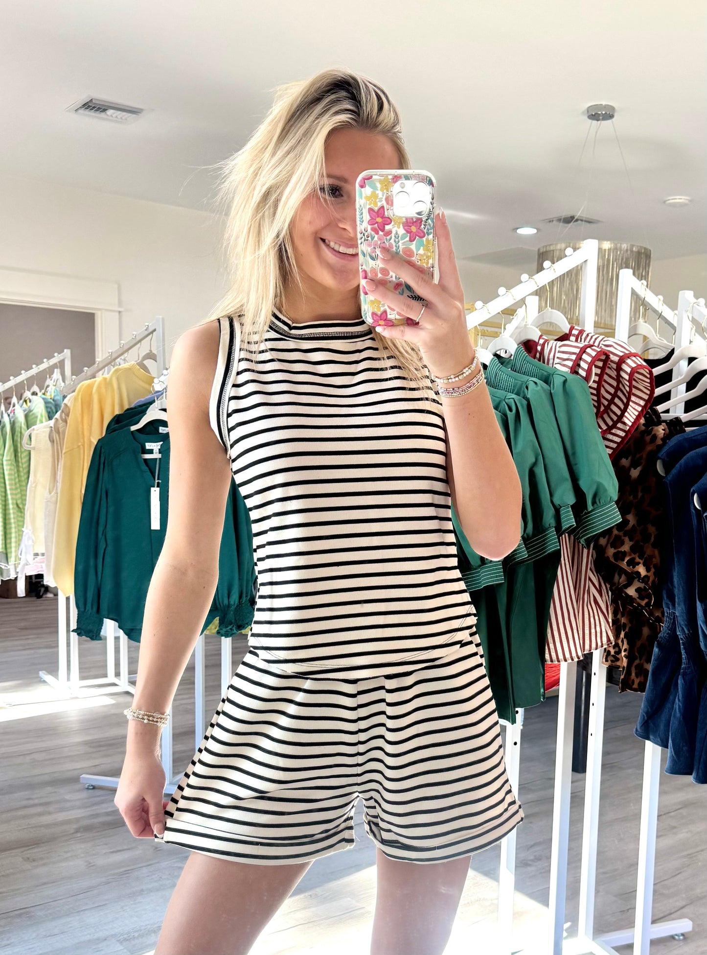 Shiloh Stripe Knit Shorts