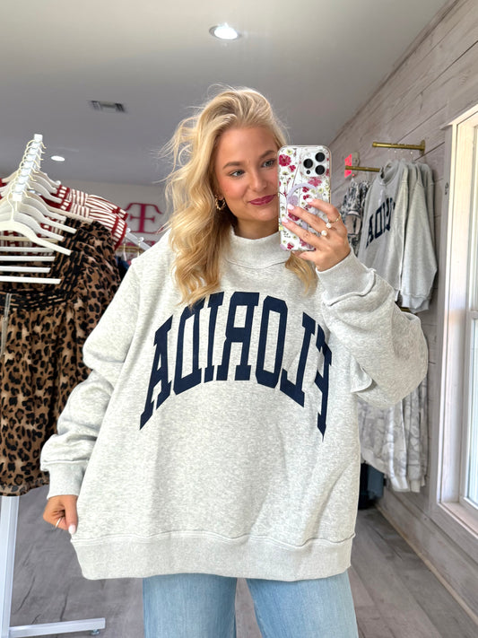 Florida & FL Reversible Mock-Neck Sweatshirt