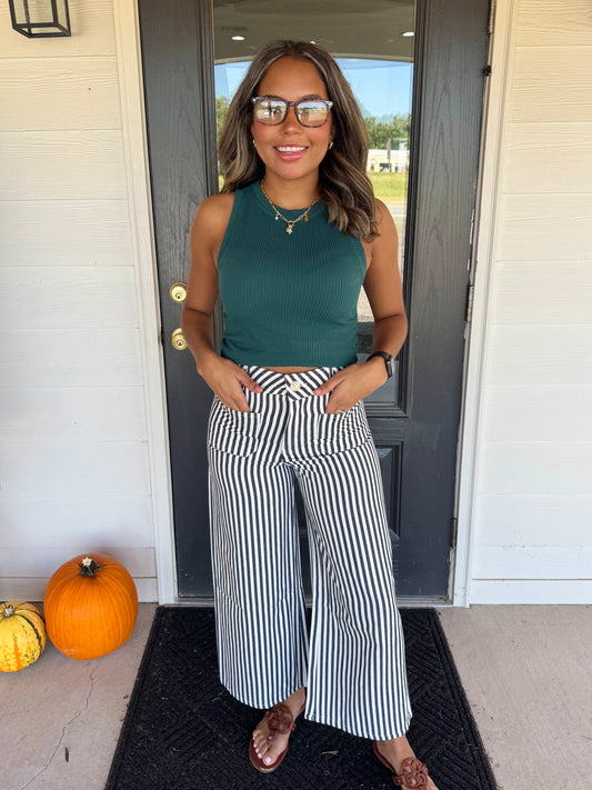 Nora Navy Stripe Pants