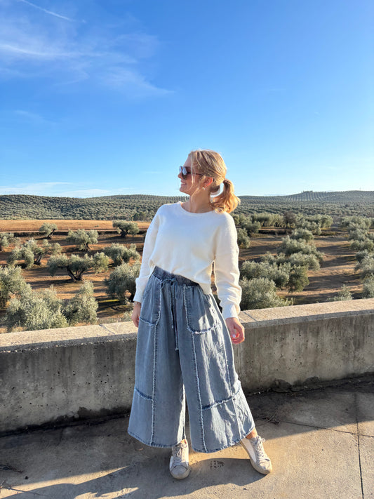 Madrid Denim Linen Pants