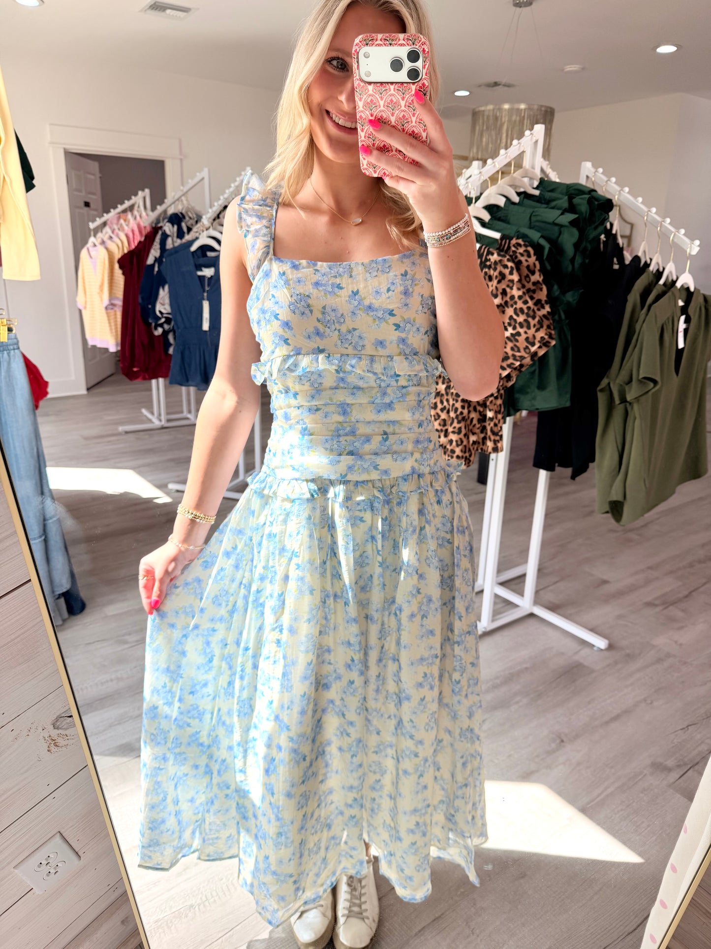 Faye Floral Midi Dress