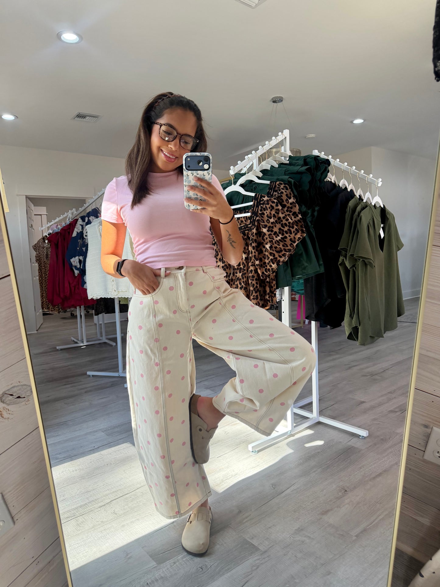 Posie Polka Dot Denim Pants