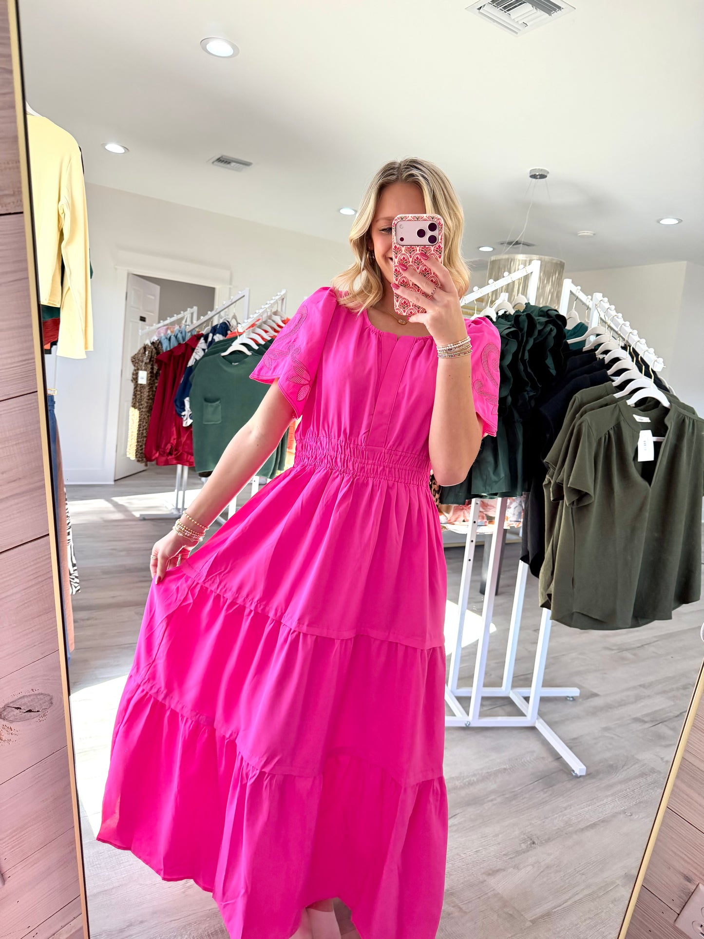 Hanna Hot Pink Maxi Dress