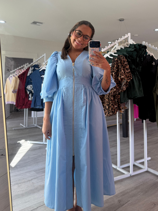 Luna Light Blue Maxi Dress