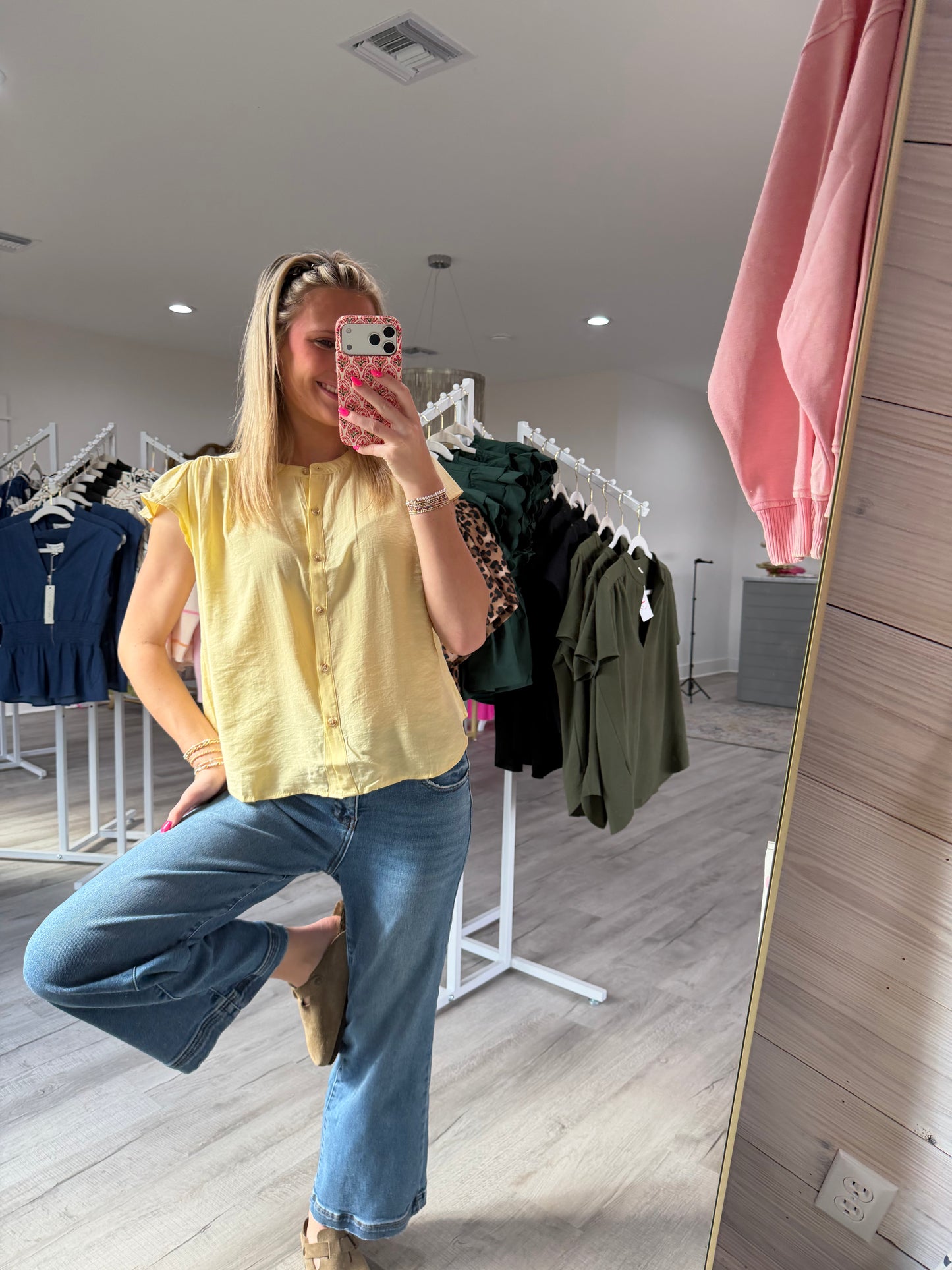 Butter Button-Down Top