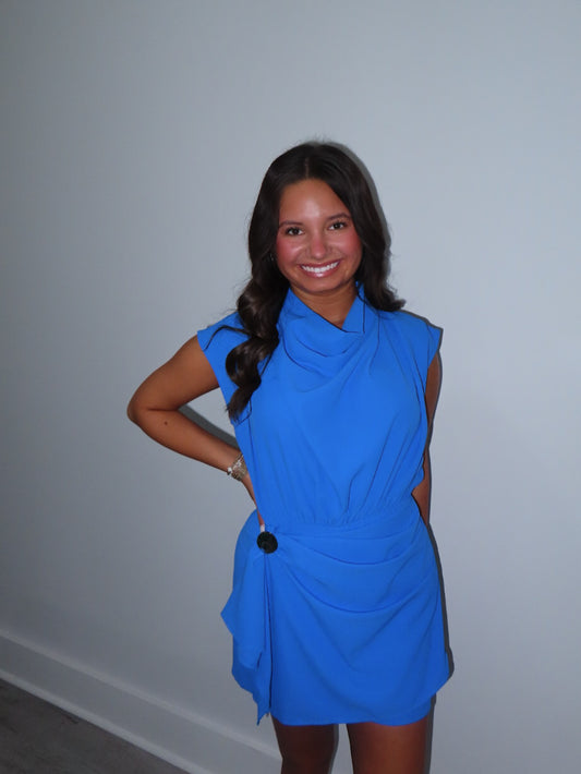 Evelyn Electric Blue Romper