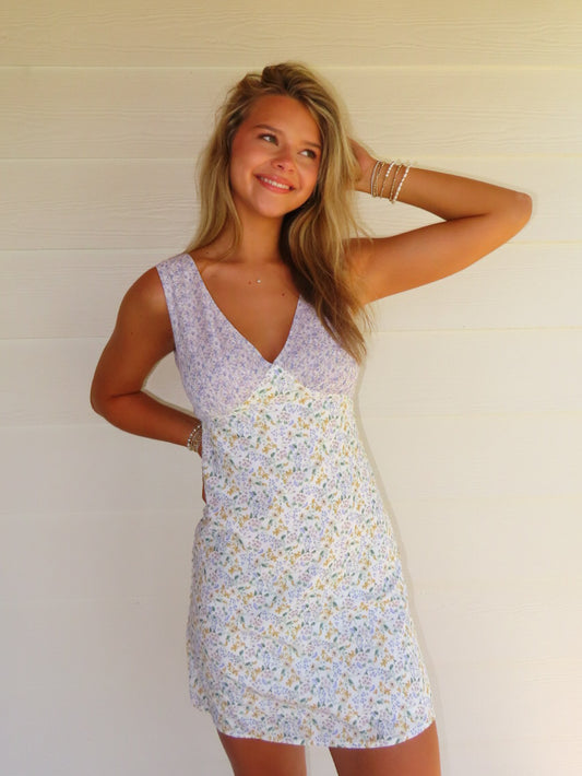 Hallie Sleeveless Floral Mini Dress