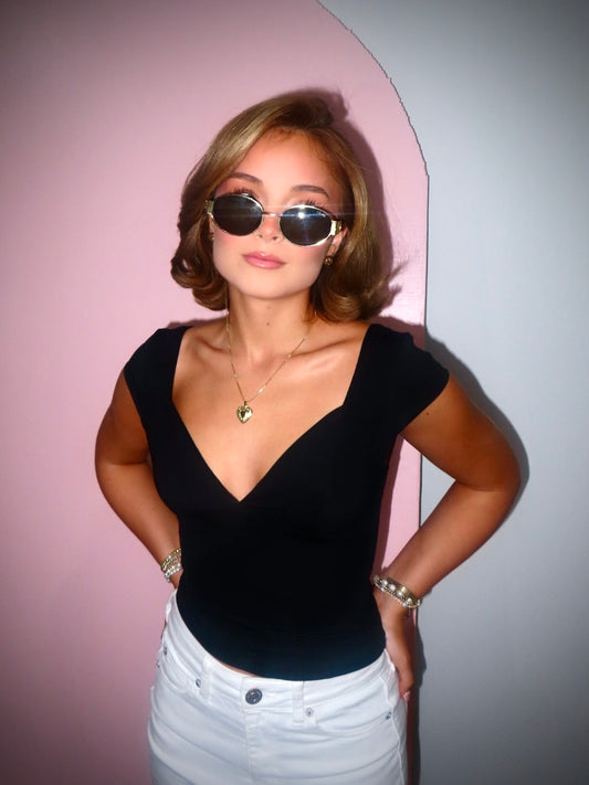 Marilyn Slim V-Neck Top