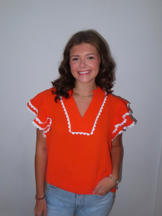 Riley Ruffle Sleeve Top
