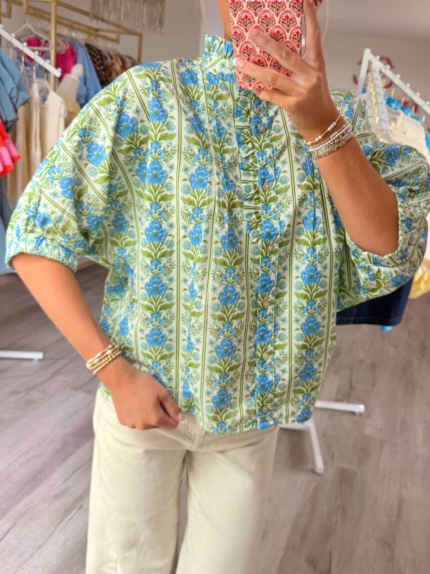 Fanci Floral Ruffle Top