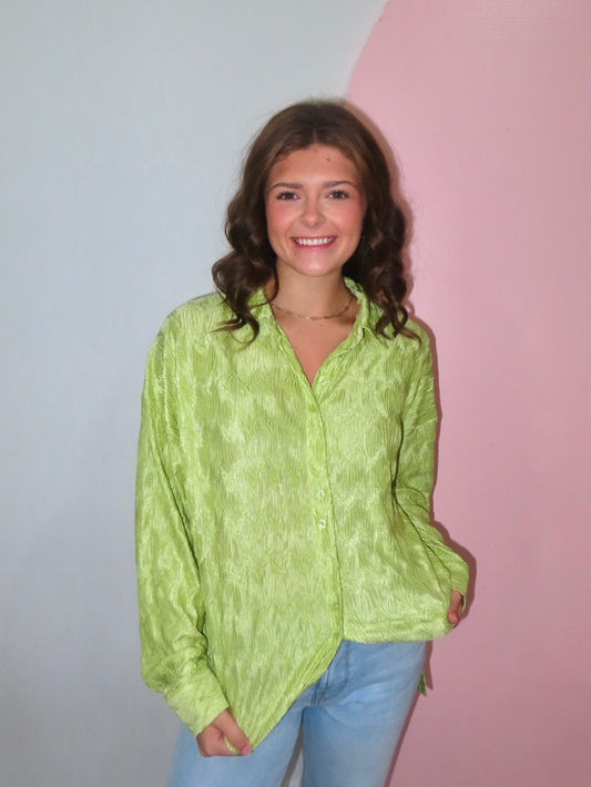 Waverly Wavy Button Top
